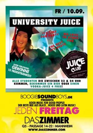 University Juice Werbeplakat