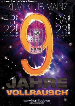 9 Jahre Vollrausch Werbeplakat