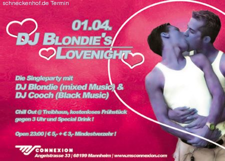 DJ Blondie's Lovenight Werbeplakat