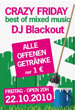 Crazy Friday Werbeplakat