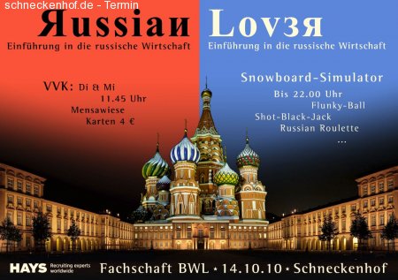 BWLer Fete - Russian Lover Werbeplakat