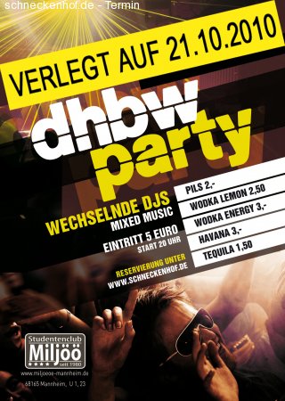 dhbw Party Werbeplakat