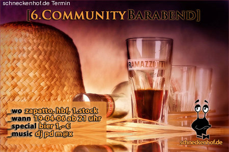 Community Barabend Werbeplakat