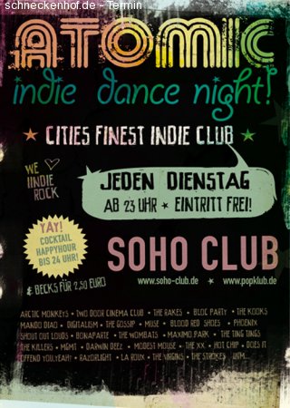 Atomic! Indie Dance Night Werbeplakat