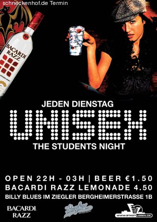 Unisex - The Students Night Werbeplakat