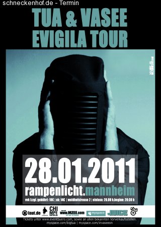 Tua und Vasee Evigila Tour Werbeplakat