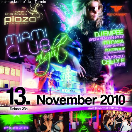 3. Miami Club Night Werbeplakat