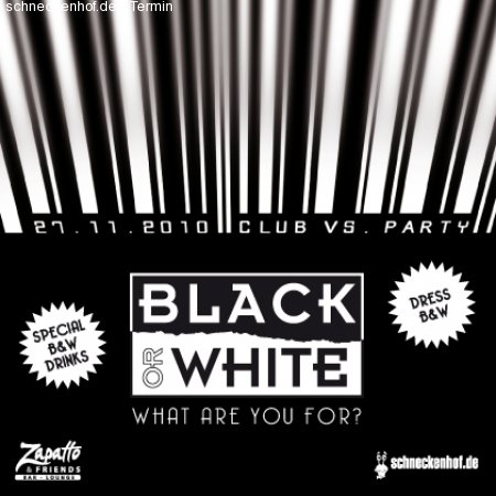 sh.de BLACK or WHITE Werbeplakat