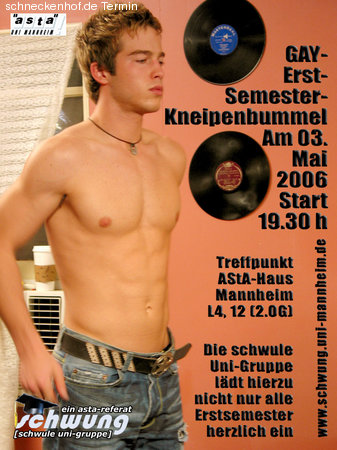 Schwuler Erstsem.Kneipenbummel Werbeplakat
