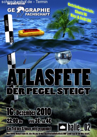 Atlasfete - Der Pegel steigt! Werbeplakat