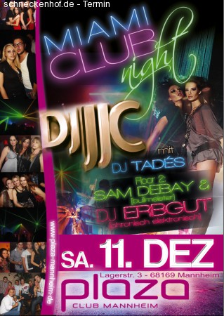 4. Miami Club Night Werbeplakat