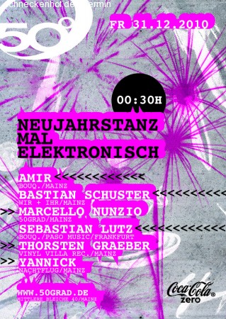 Neujahrstanz mal elektronisch! Werbeplakat