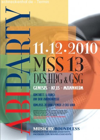 Abiparty GSG & HBG LU Werbeplakat