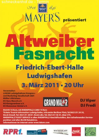 Altweiberfasnacht Werbeplakat