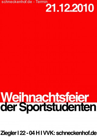Weihnachtsfeier der Sportstud Werbeplakat