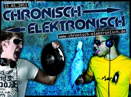 Chronisch Elektronisch Werbeplakat