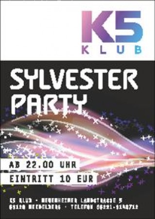 Sylvesterparty im K5 Werbeplakat