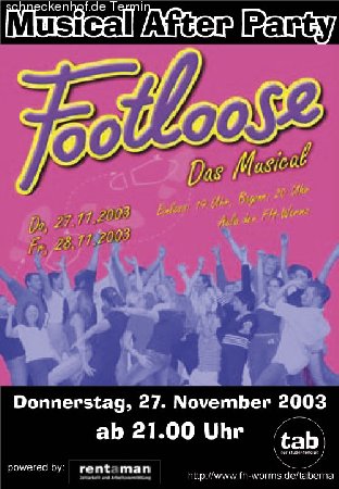 Musical After Party Part I Werbeplakat