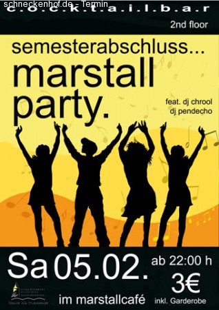 Semesterabschl. Marstallparty Werbeplakat