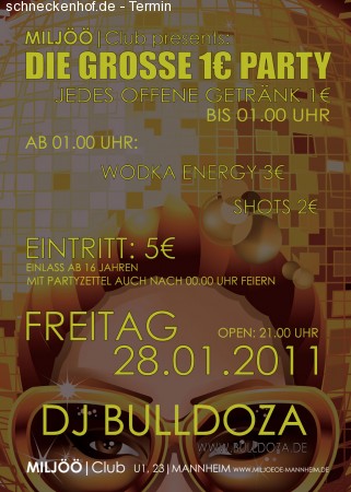 Die große 1,-€ Party Werbeplakat