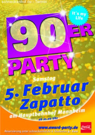 90er Party Werbeplakat