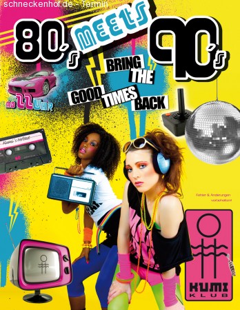 80er meets 90er Werbeplakat