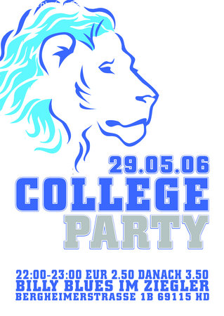 College Party Werbeplakat
