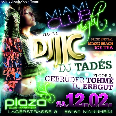 5. Miami Club Night Werbeplakat
