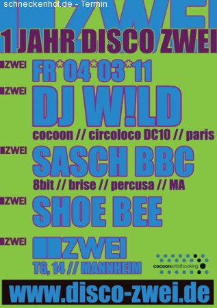 1 Jahr Disco Zwei special Werbeplakat