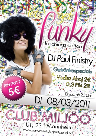 Let's get funky - FASCHING Werbeplakat