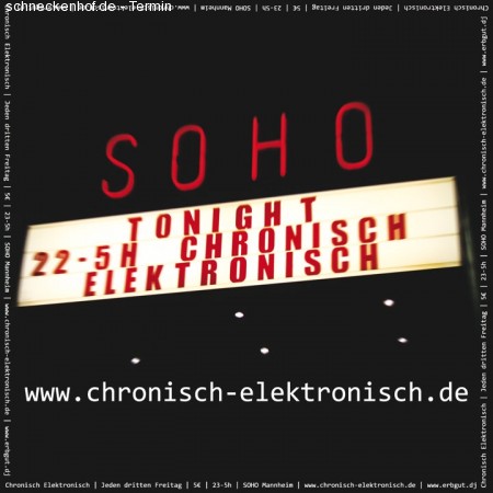 Chronisch Elektronisch Werbeplakat