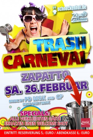 schneckenhof.de Trash Carneval Werbeplakat