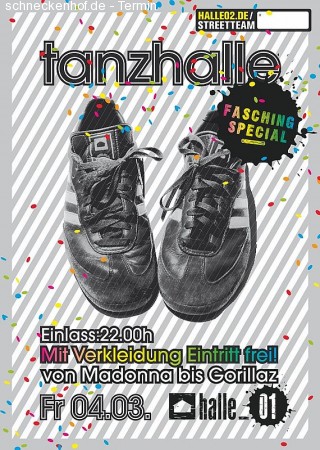 Tanzhalle Fasching Special Werbeplakat