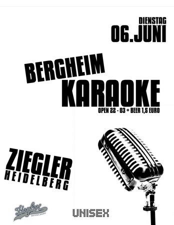 Bergheim Karaoke Werbeplakat