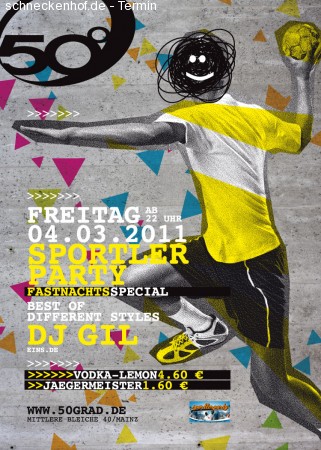 Sportlerparty Werbeplakat
