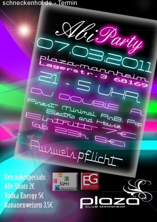 Abi Party Werbeplakat