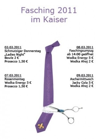 Aschermittwoch Werbeplakat