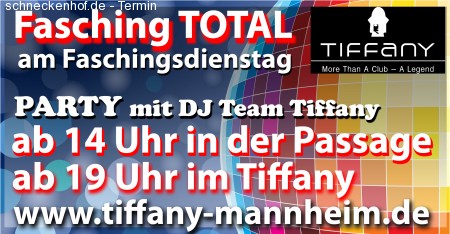 Tiffany @ Fasching TOTAL! Werbeplakat