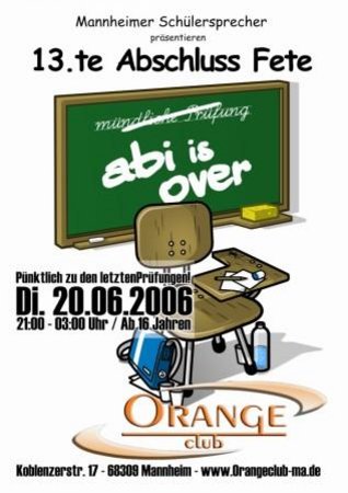 Abi is over Werbeplakat