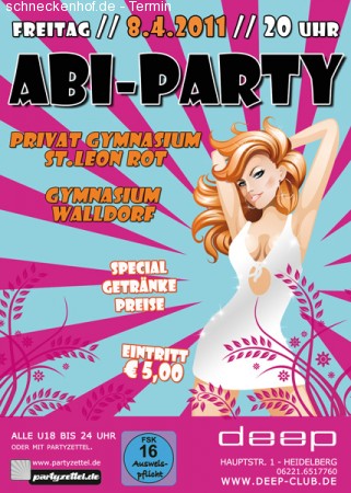 Abi-Party Werbeplakat