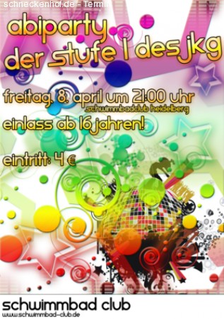 Abi-Party Stufe I JKG Werbeplakat