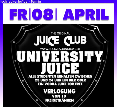 University Juice Werbeplakat