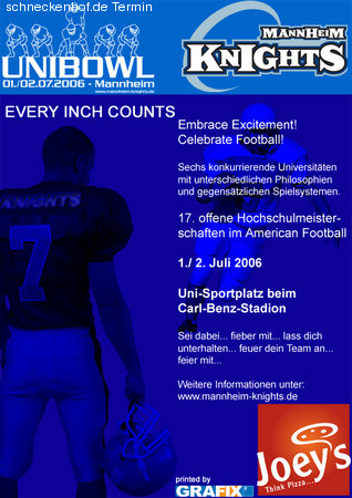 Am. Football UniBowl XVII Werbeplakat