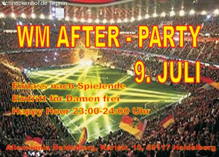 WM-After Party Werbeplakat