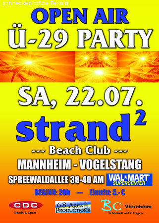 &Uuml;-29 PARTY !!! Werbeplakat