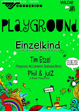 Playground mit Einzelkind Werbeplakat