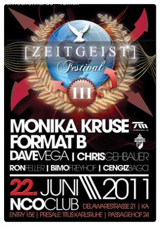 Zeitgeist Festival Vol.3 Werbeplakat