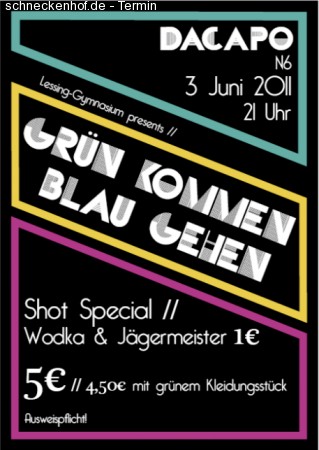 Grün kommen... Blau gehen Werbeplakat