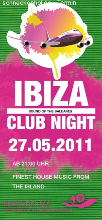 Ibiza Clubnight Werbeplakat