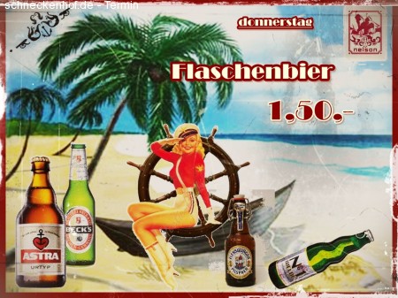 Flaschenbier 1,50 Werbeplakat